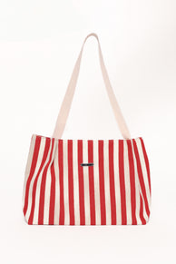 Petal and Pup USA ACCESSORIES Ruby Beach Bag - Red Stripe One Size