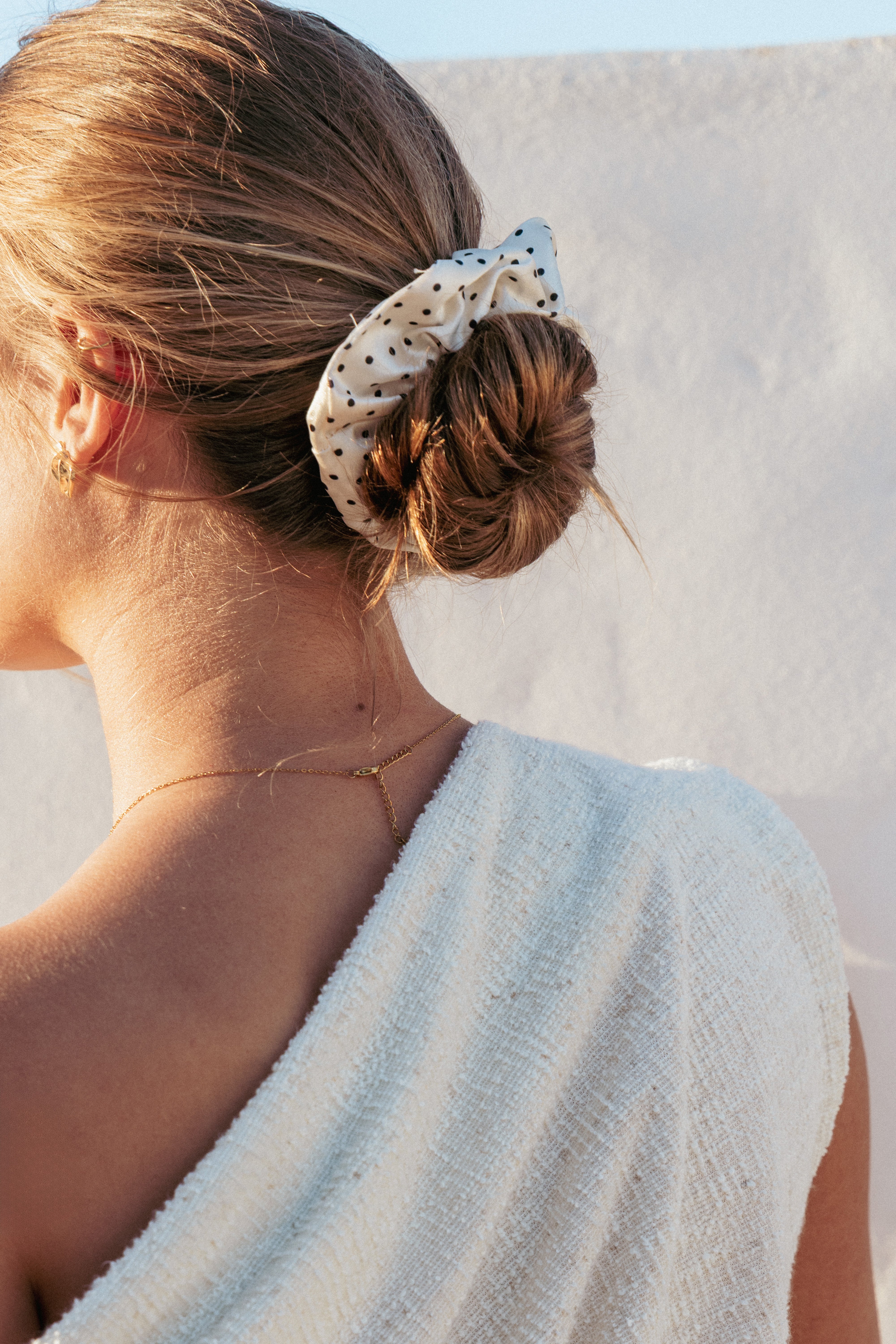 Petal and Pup USA ACCESSORIES Sally Scrunchie - Cream One Size