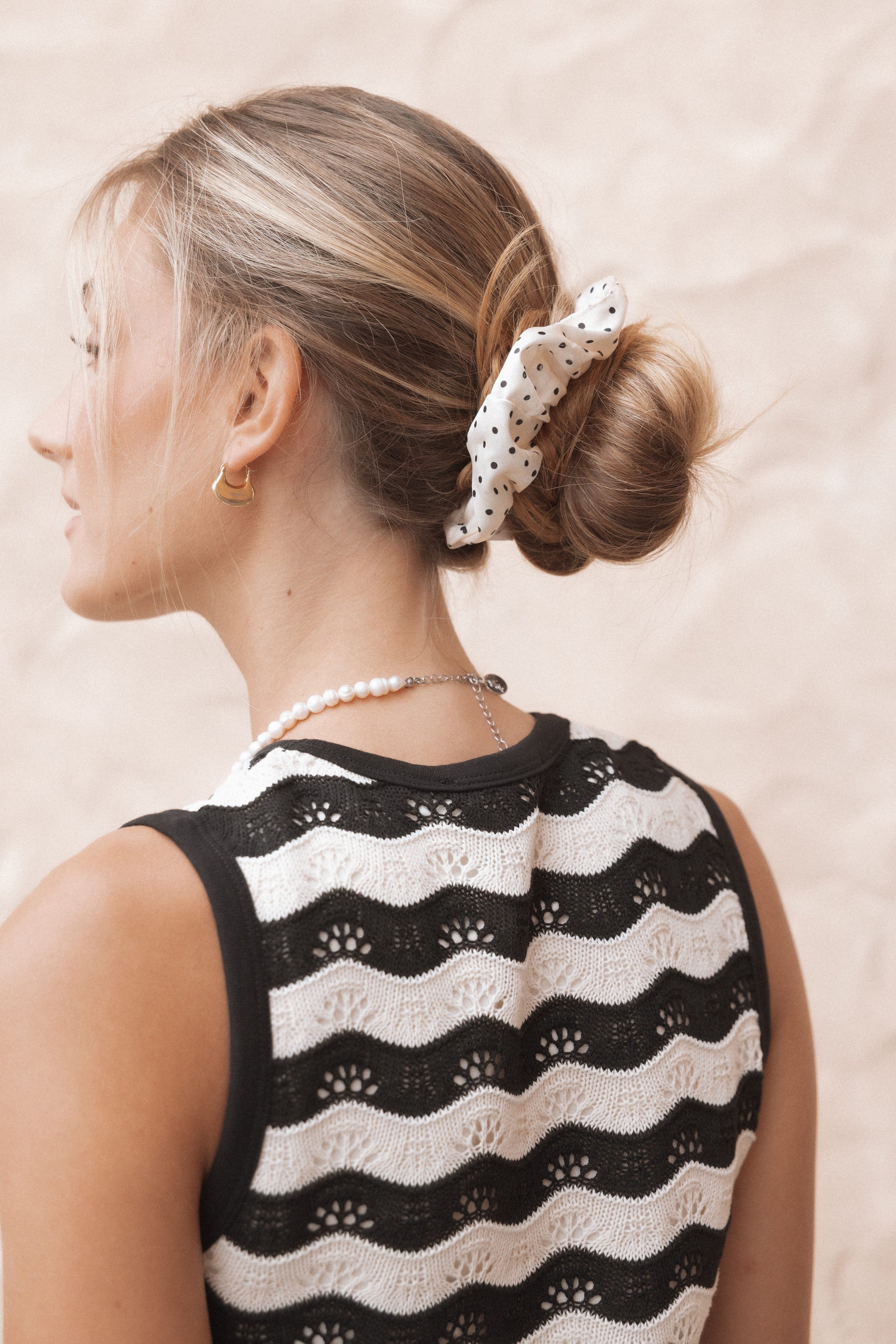 Petal and Pup USA ACCESSORIES Sally Scrunchie - Cream One Size