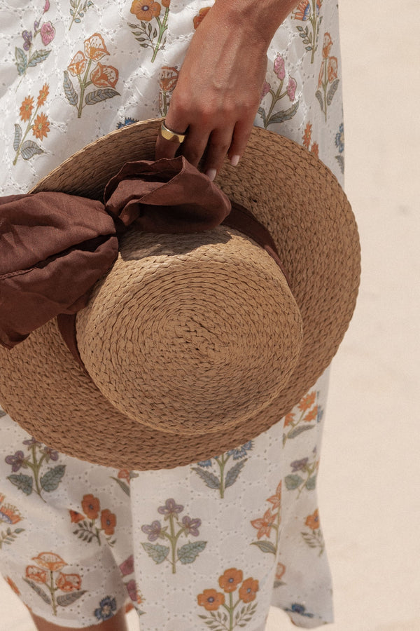Petal and Pup USA ACCESSORIES Sandy Hat - Brown One Size