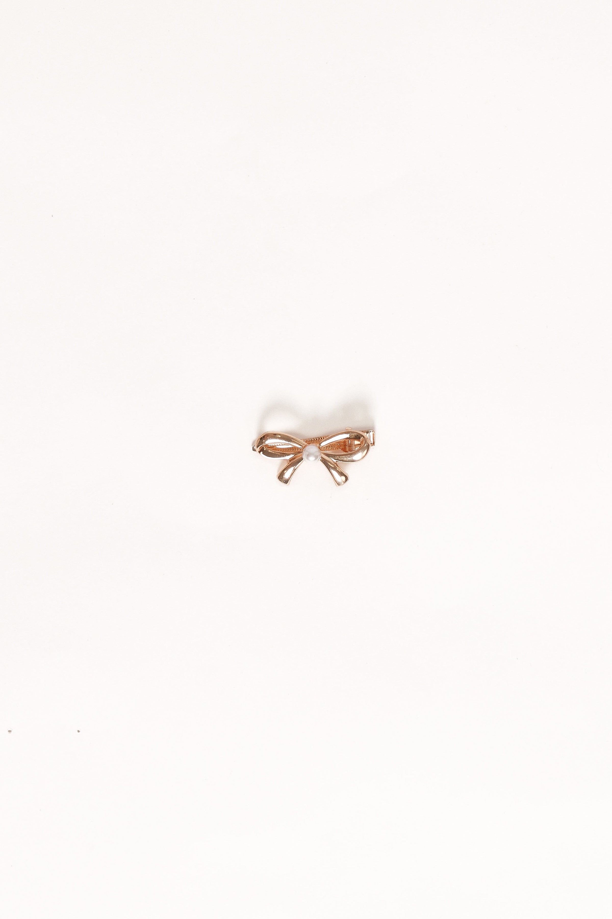 Petal and Pup USA ACCESSORIES Scout Bow Hair Clip - Gold/Pearl One Size