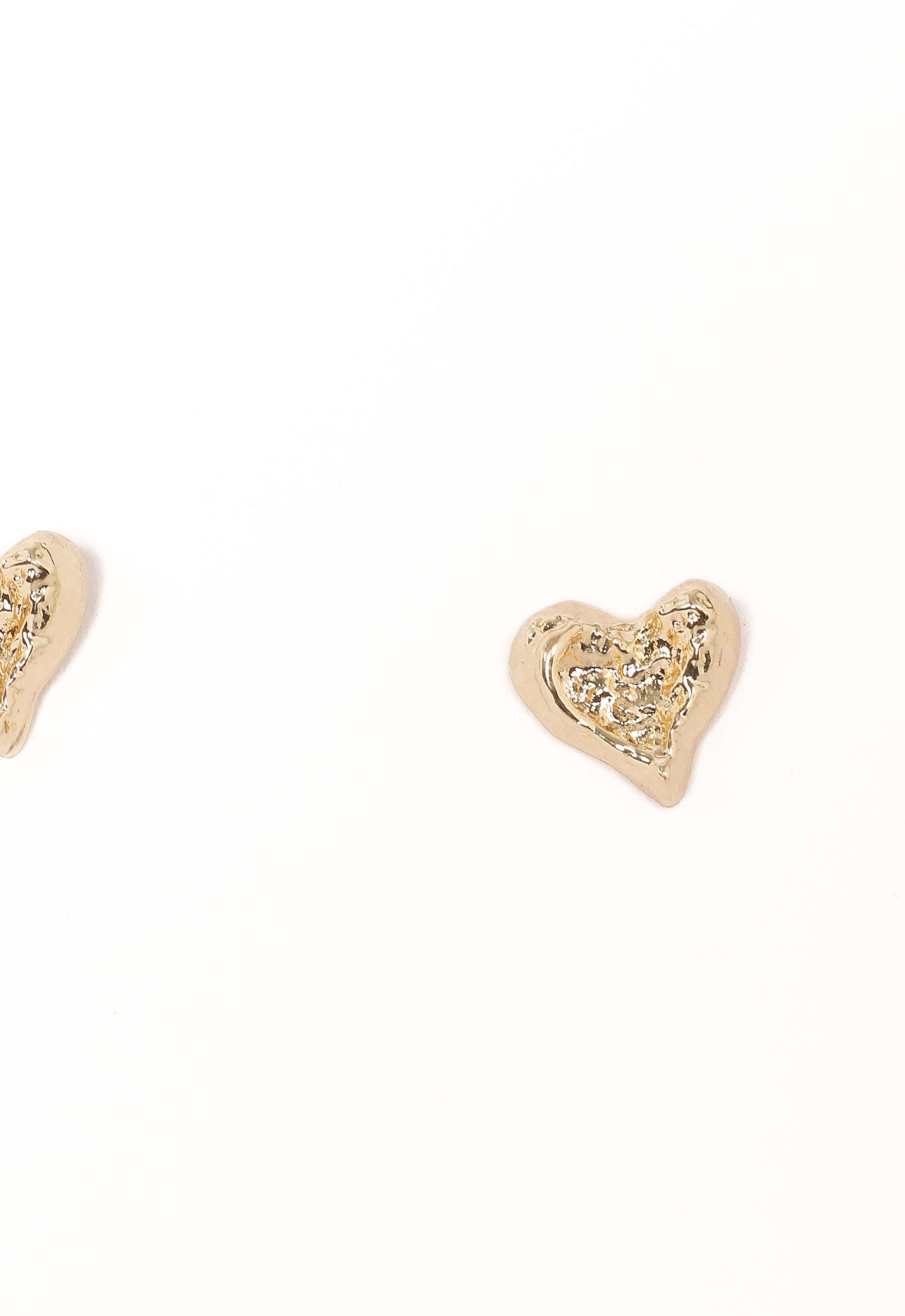 Petal and Pup USA ACCESSORIES Shanice Heart Earrings - Gold One Size
