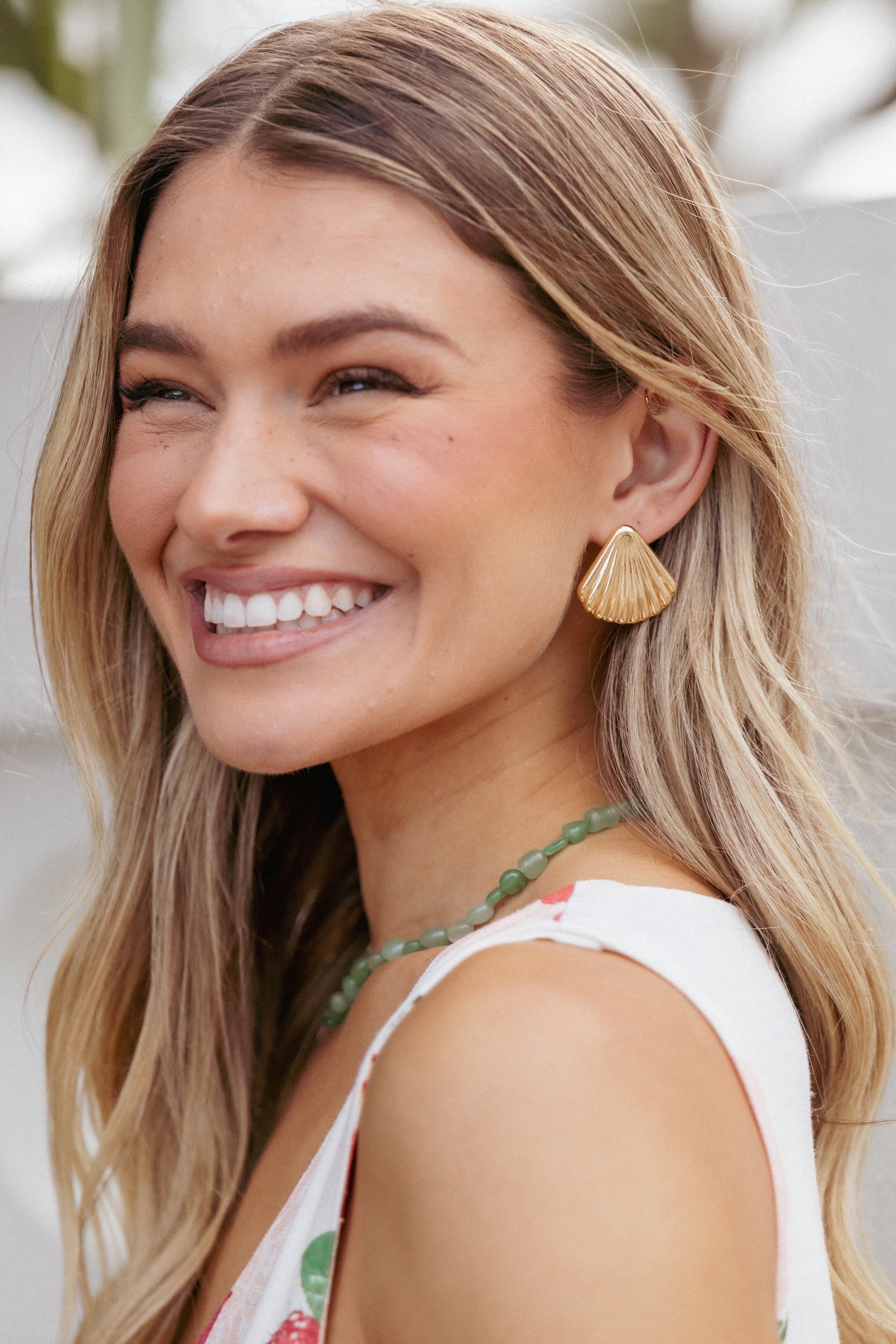 Petal and Pup USA ACCESSORIES Shell Shaped Earrings - Gold One Size
