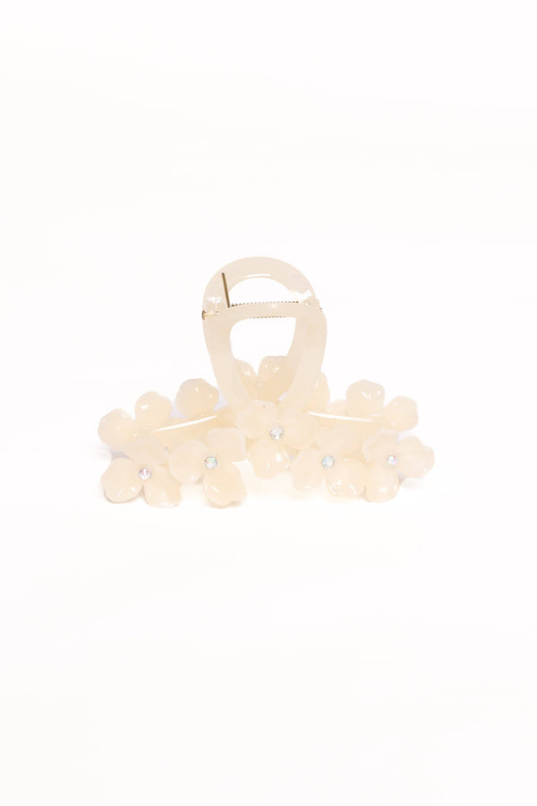 Petal and Pup USA ACCESSORIES Shiloh Flower Hair Clip - Cream One Size