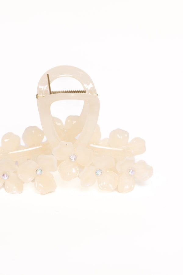 Petal and Pup USA ACCESSORIES Shiloh Flower Hair Clip - Cream One Size