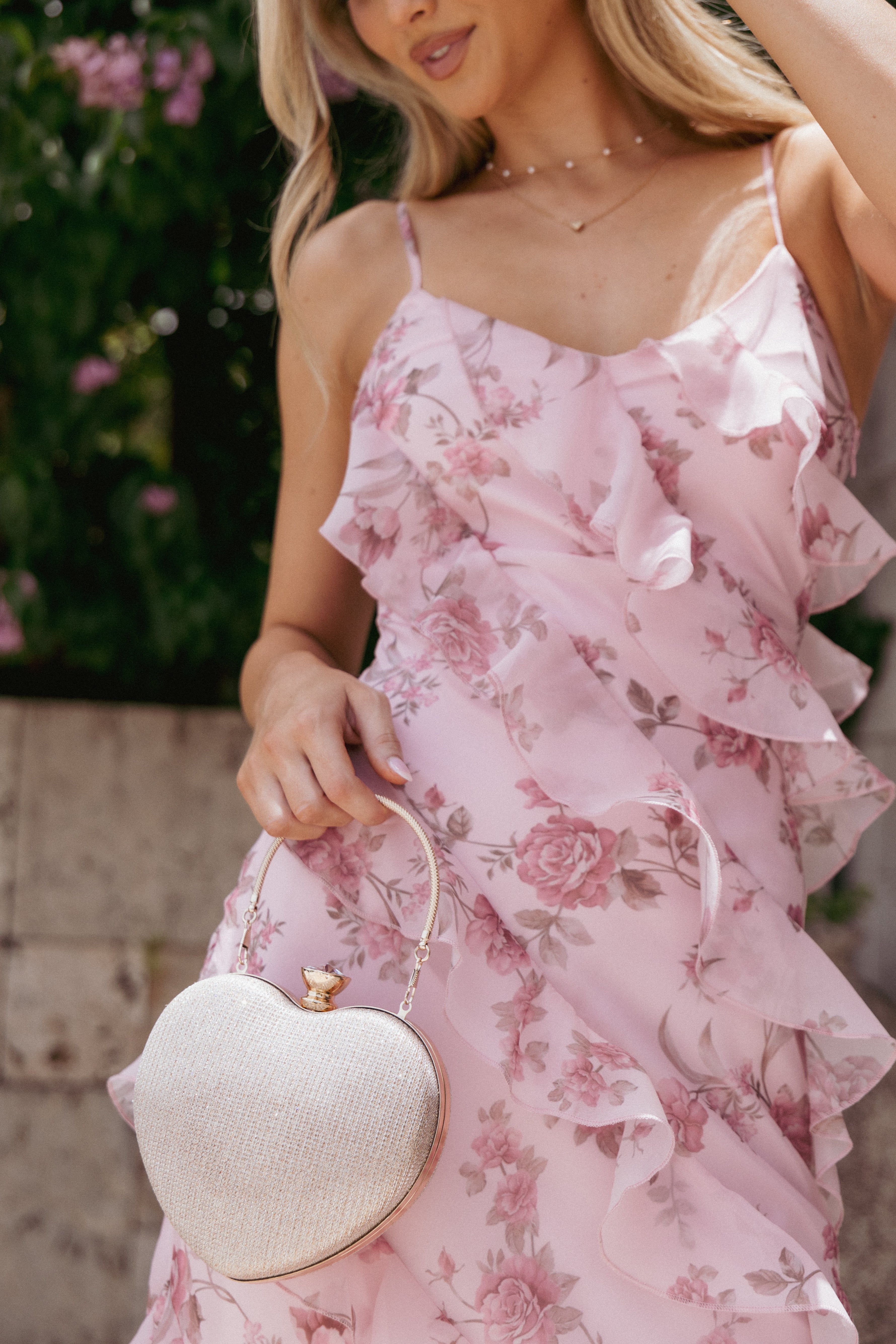 Petal and Pup USA ACCESSORIES Sienna Heart Bag - Champagne Gold One Size