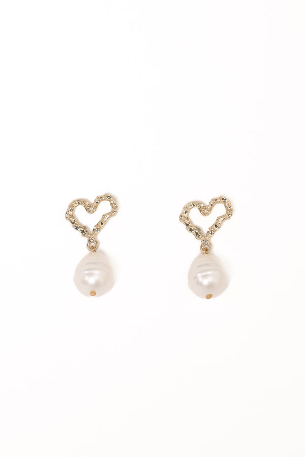 Petal and Pup USA ACCESSORIES Solana Earrings - Gold Pearl One Size