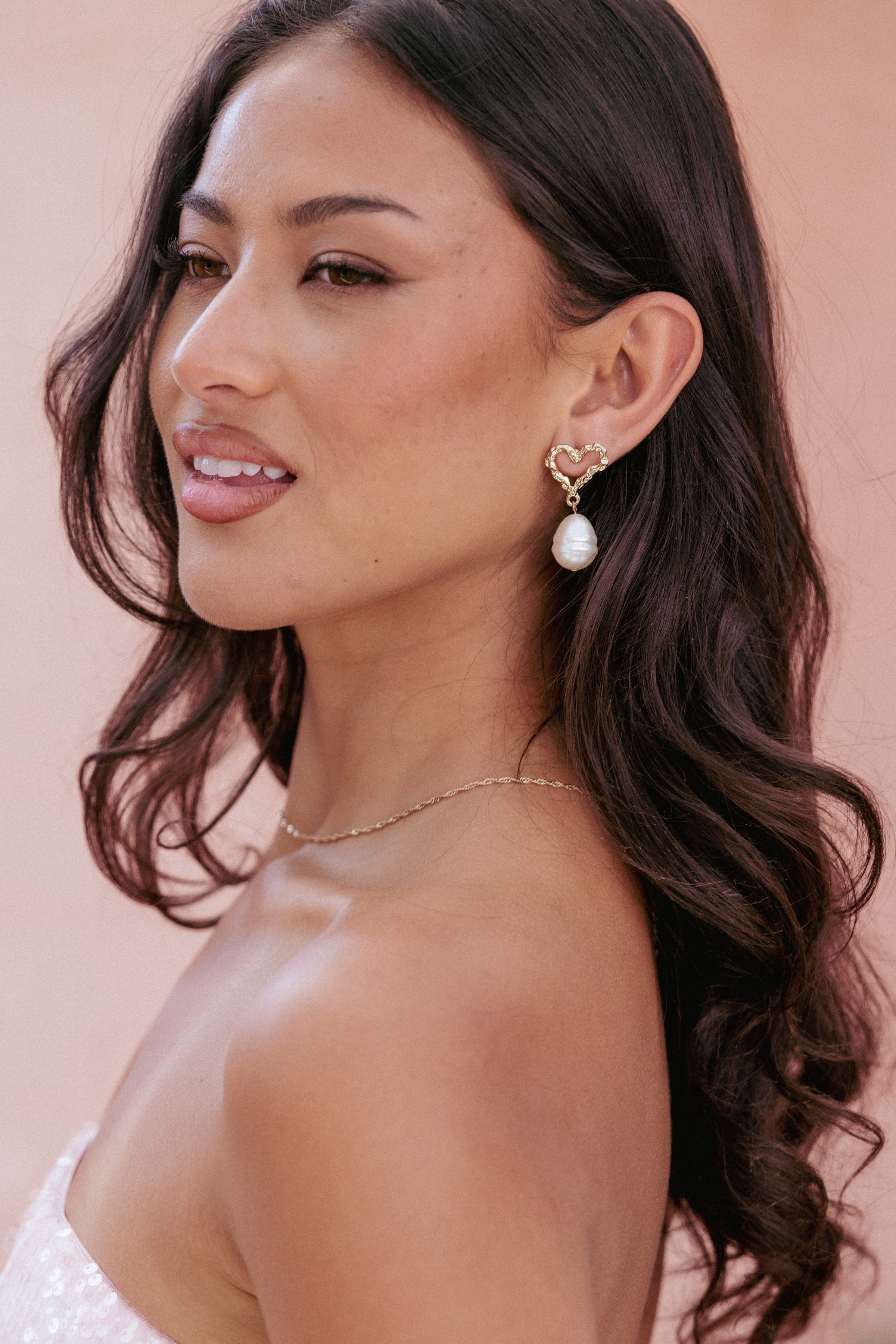 Petal and Pup USA ACCESSORIES Solana Earrings - Gold Pearl One Size