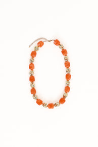 Petal and Pup USA ACCESSORIES Solari Necklace - Gold/Orange One Size