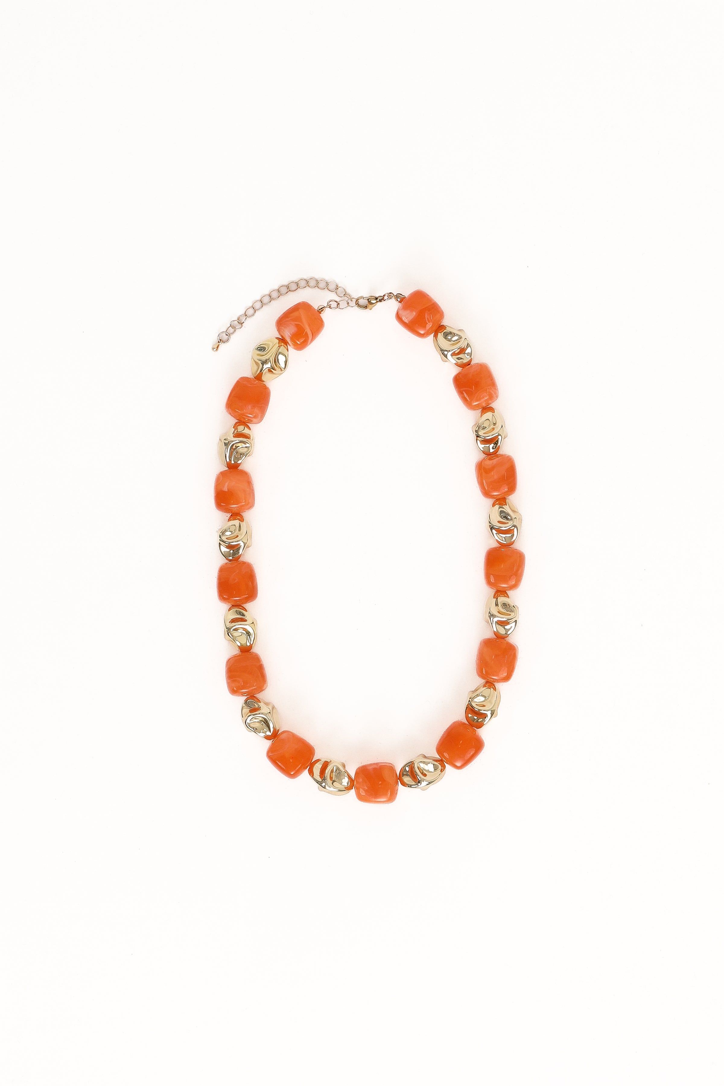 Petal and Pup USA ACCESSORIES Solari Necklace - Gold/Orange One Size