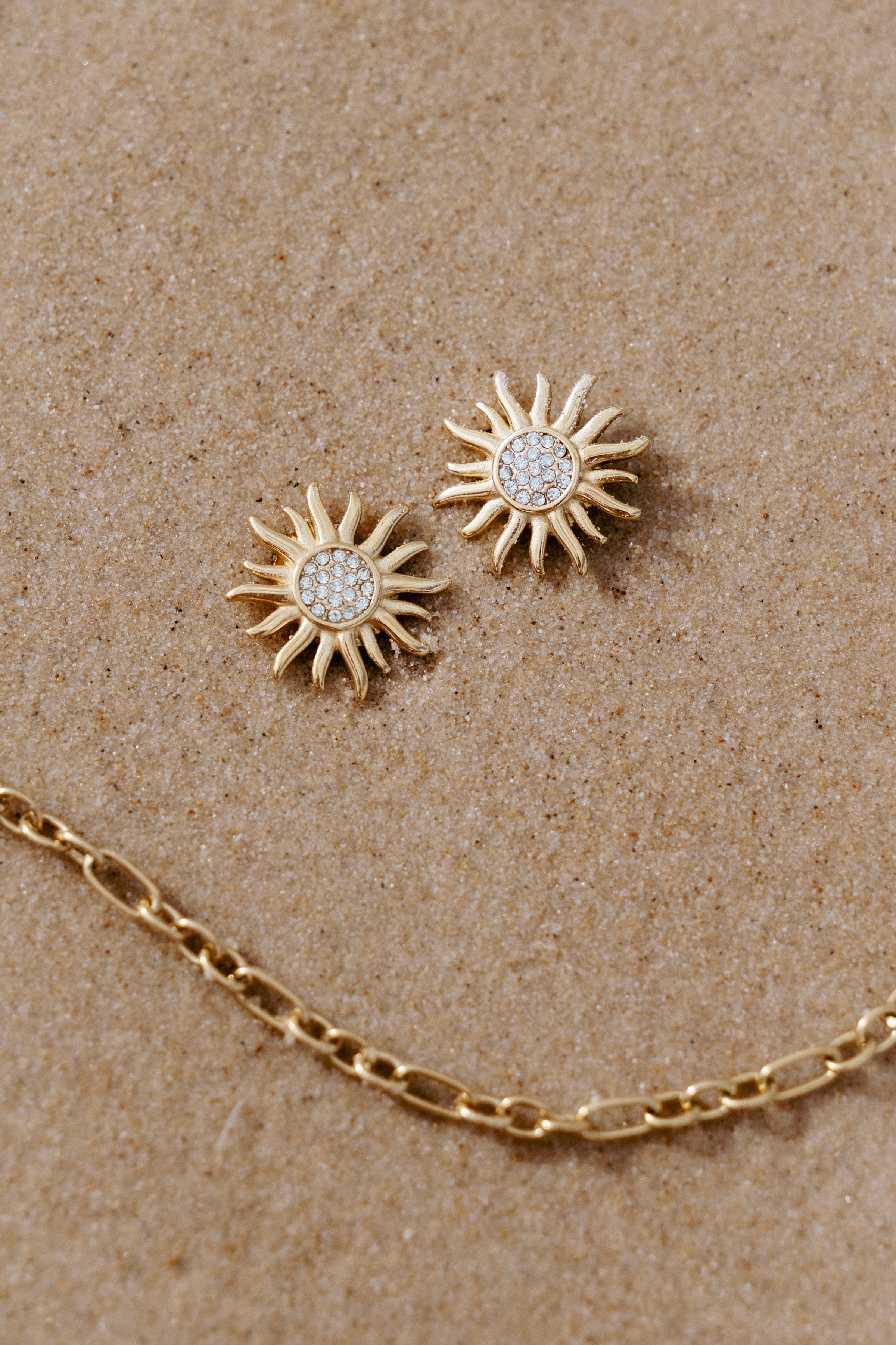 Petal and Pup USA ACCESSORIES Soleil Earrings - Gold One Size