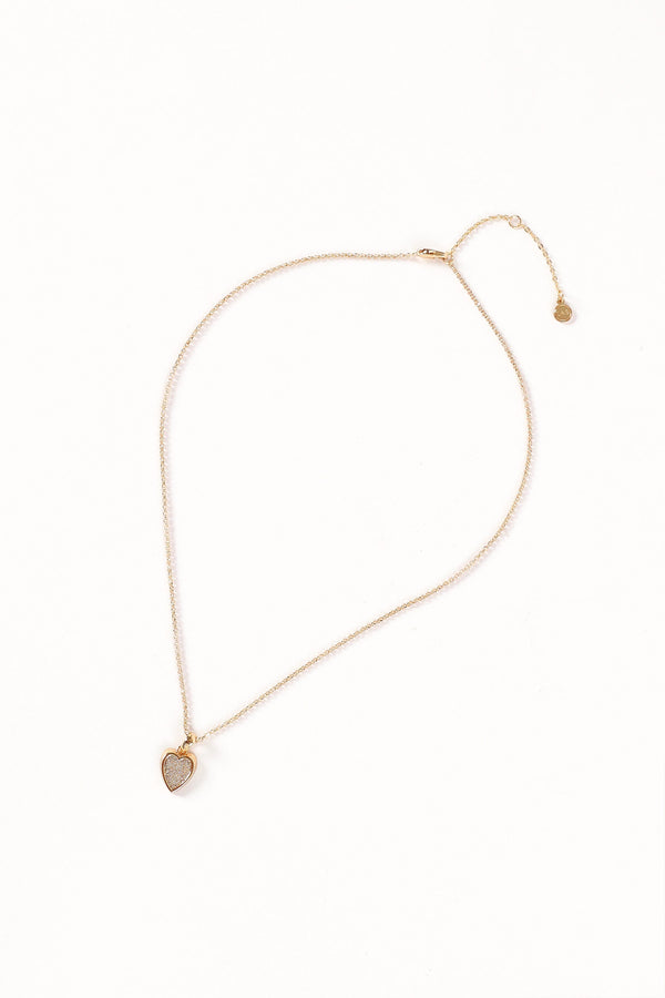 Petal and Pup USA ACCESSORIES Sophie Heart Necklace - Gold One Size