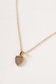 Petal and Pup USA ACCESSORIES Sophie Heart Necklace - Gold One Size