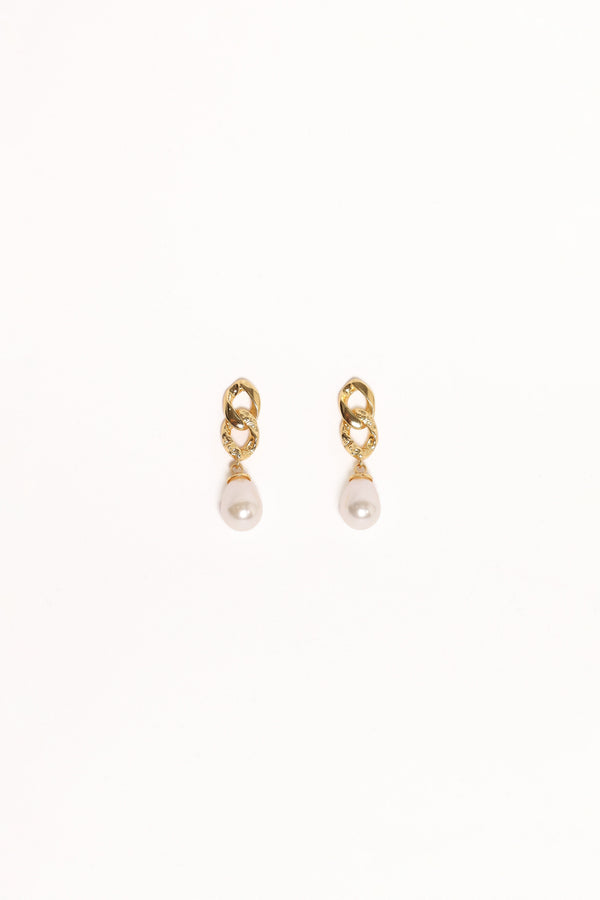 Petal and Pup USA ACCESSORIES Tallulah Earrings - Gold/Pearl One Size