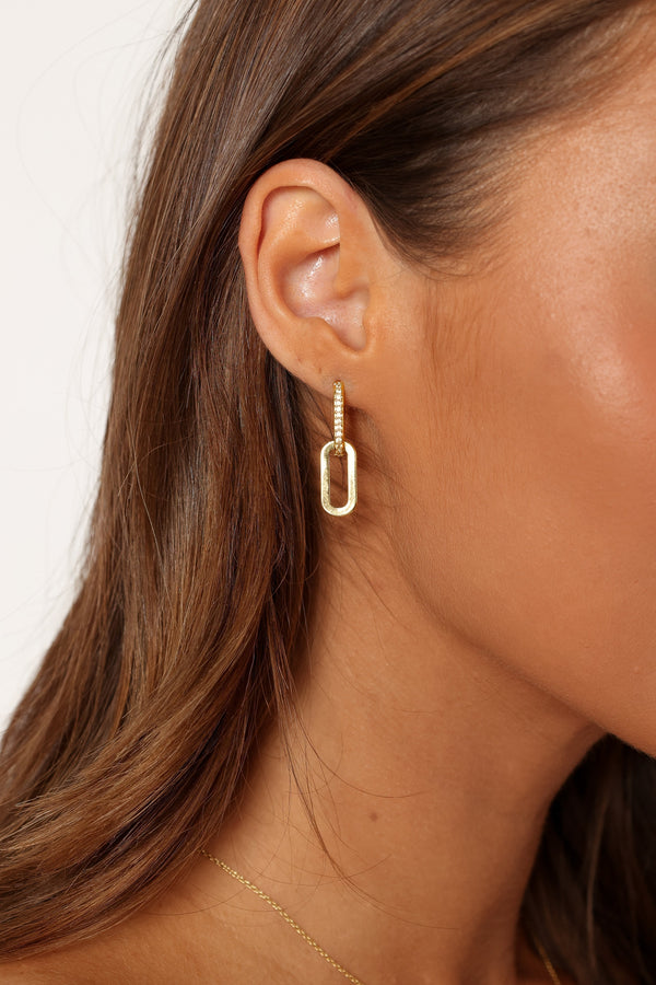 Petal and Pup USA ACCESSORIES Teagan Double Hoop Earrings - Gold One Size