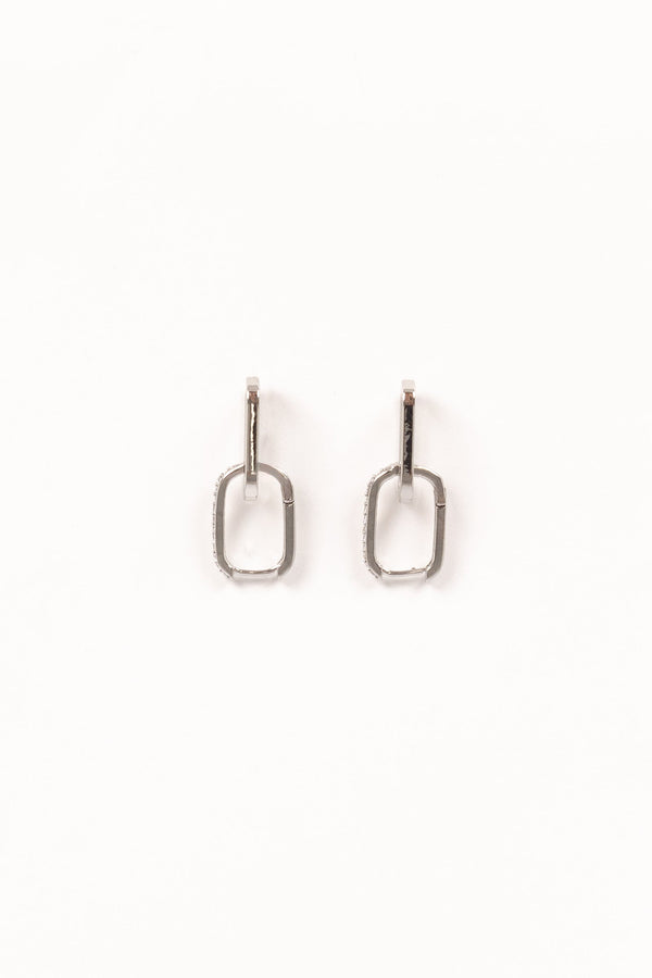 Petal and Pup USA ACCESSORIES Teagan Double Hoop Earrings - Silver One Size