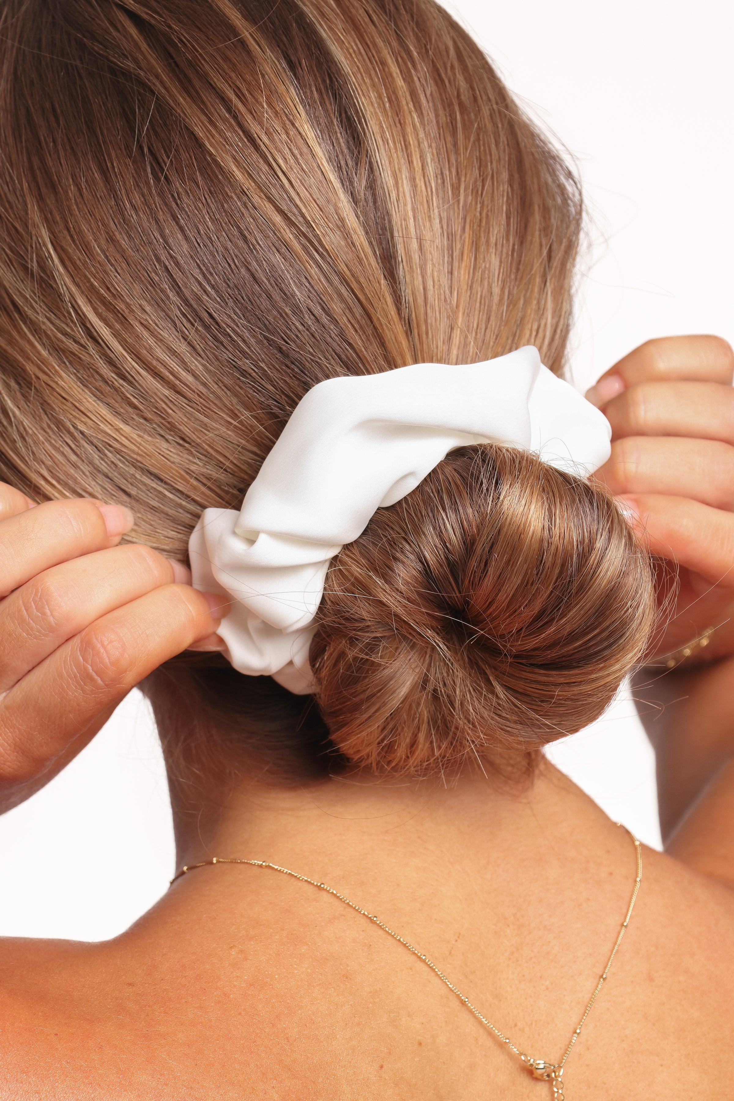 Petal and Pup USA ACCESSORIES Theodora Scrunchie - White One Size