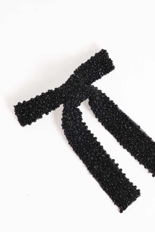 Petal and Pup USA ACCESSORIES Tiana Hair Bow - Black One Size