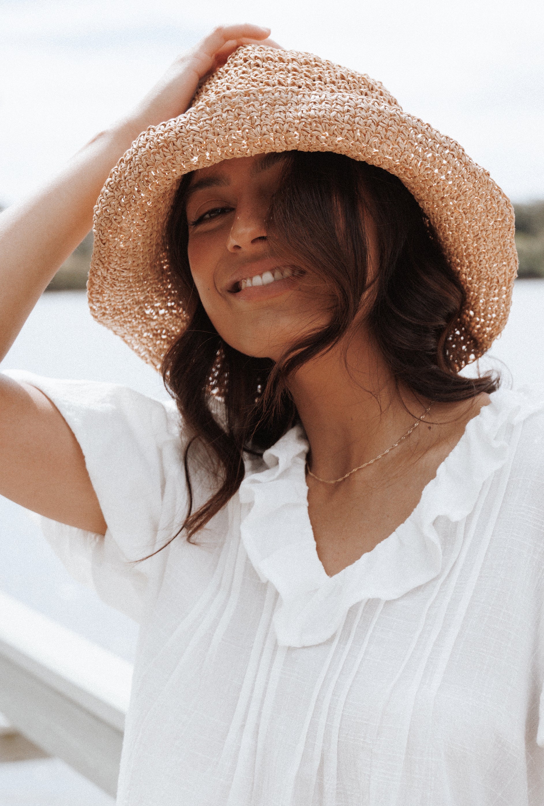 Petal and Pup USA ACCESSORIES Tucker Hat - Sand One Size