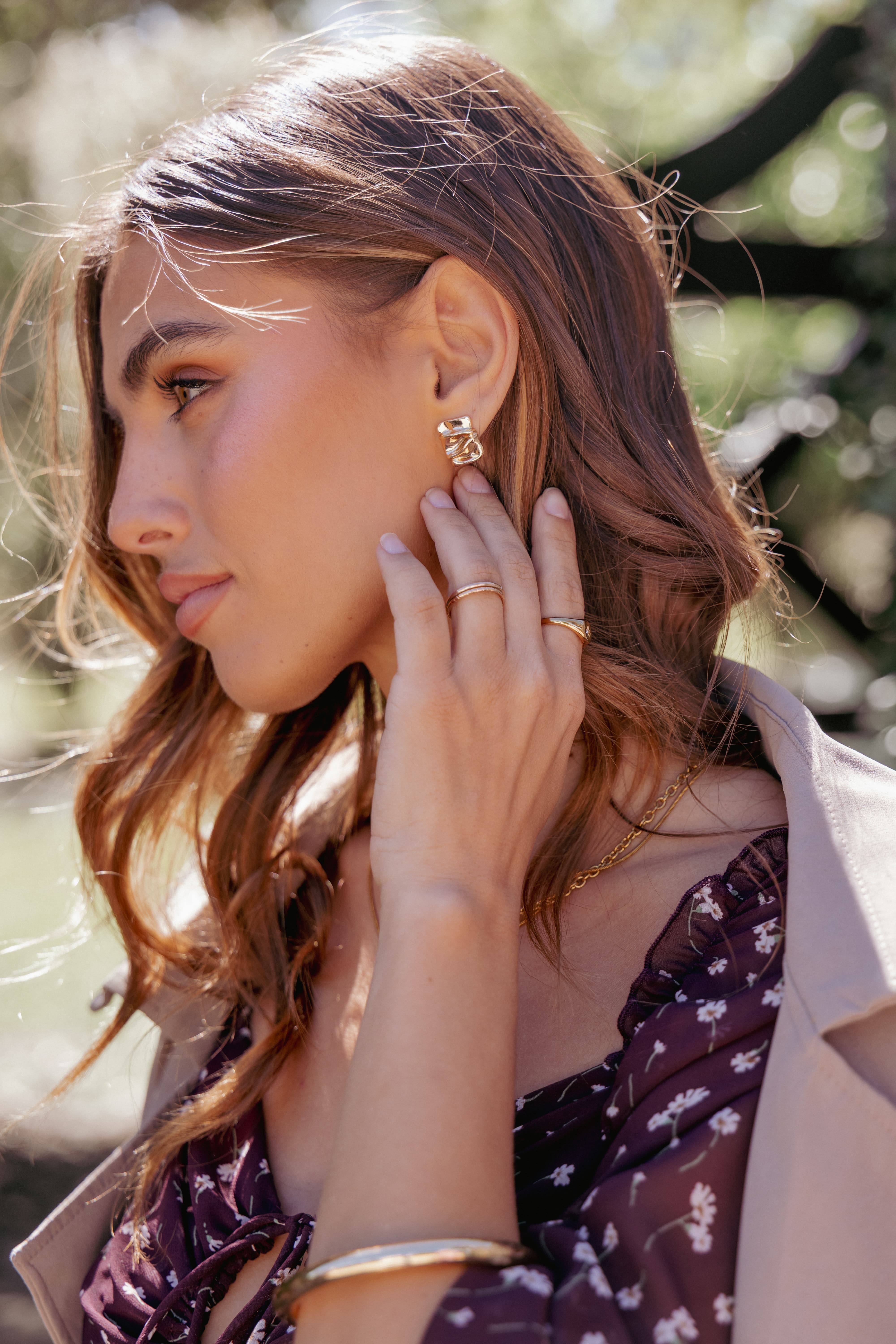 Petal and Pup USA ACCESSORIES Uma Earrings - Gold One Size