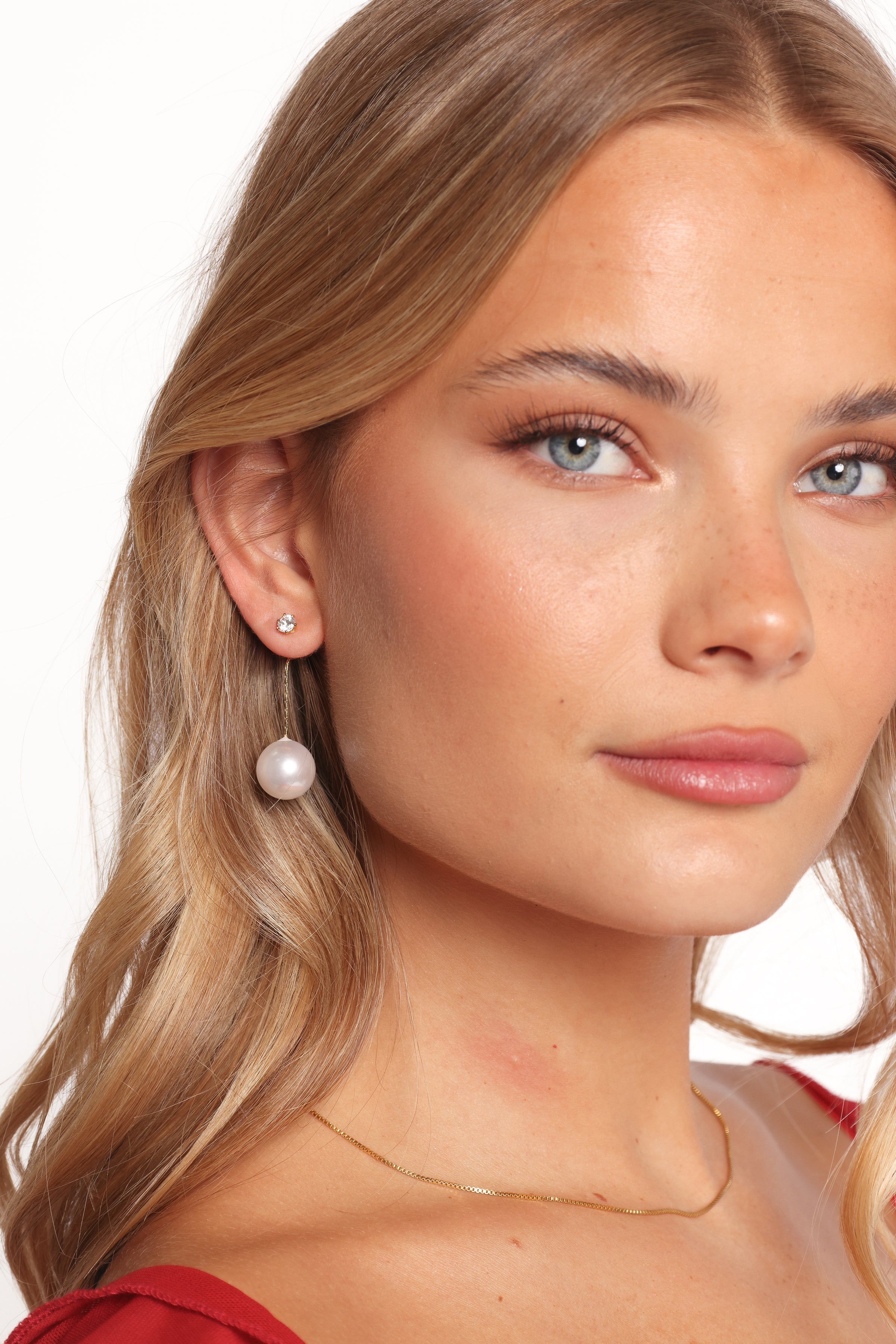 Petal and Pup USA ACCESSORIES Vivienne Earrings - Gold/Pearl One Size