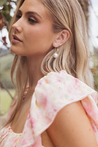 Petal and Pup USA ACCESSORIES Vivienne Earrings - Gold/Pearl One Size