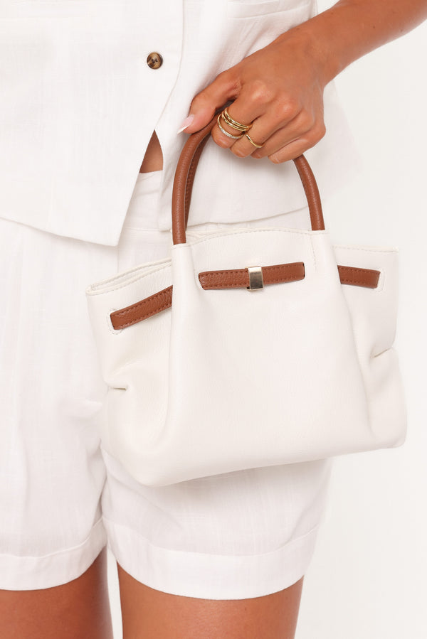 Petal and Pup USA ACCESSORIES Willow Bag - White/Brown One Size