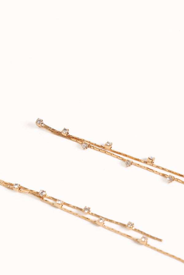 Petal and Pup USA ACCESSORIES Yves Drop Earrings - Gold One Size