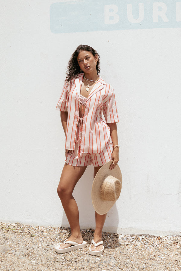 Petal and Pup USA BOTTOMS Aaliyah Shorts - Pink Stripe (Hold for Amazon)