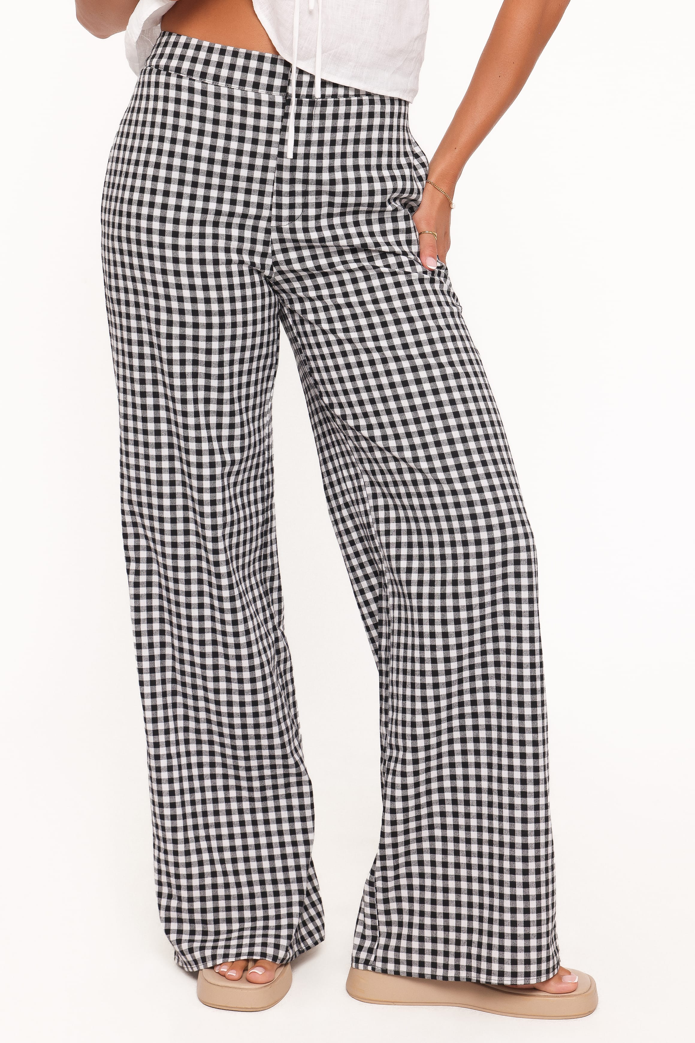 Petal and Pup USA BOTTOMS Abbott Pants - Black Gingham