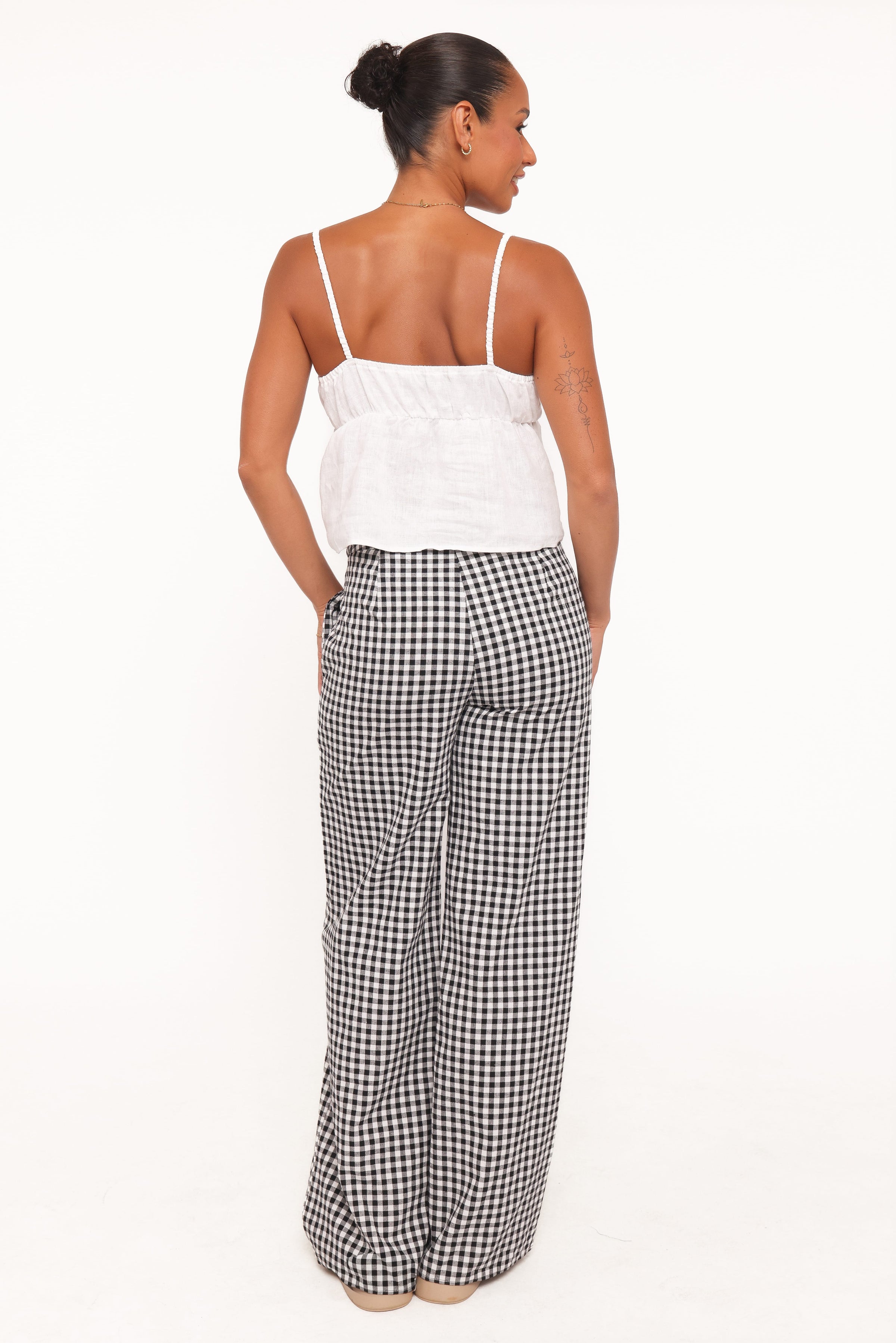 Petal and Pup USA BOTTOMS Abbott Pants - Black Gingham