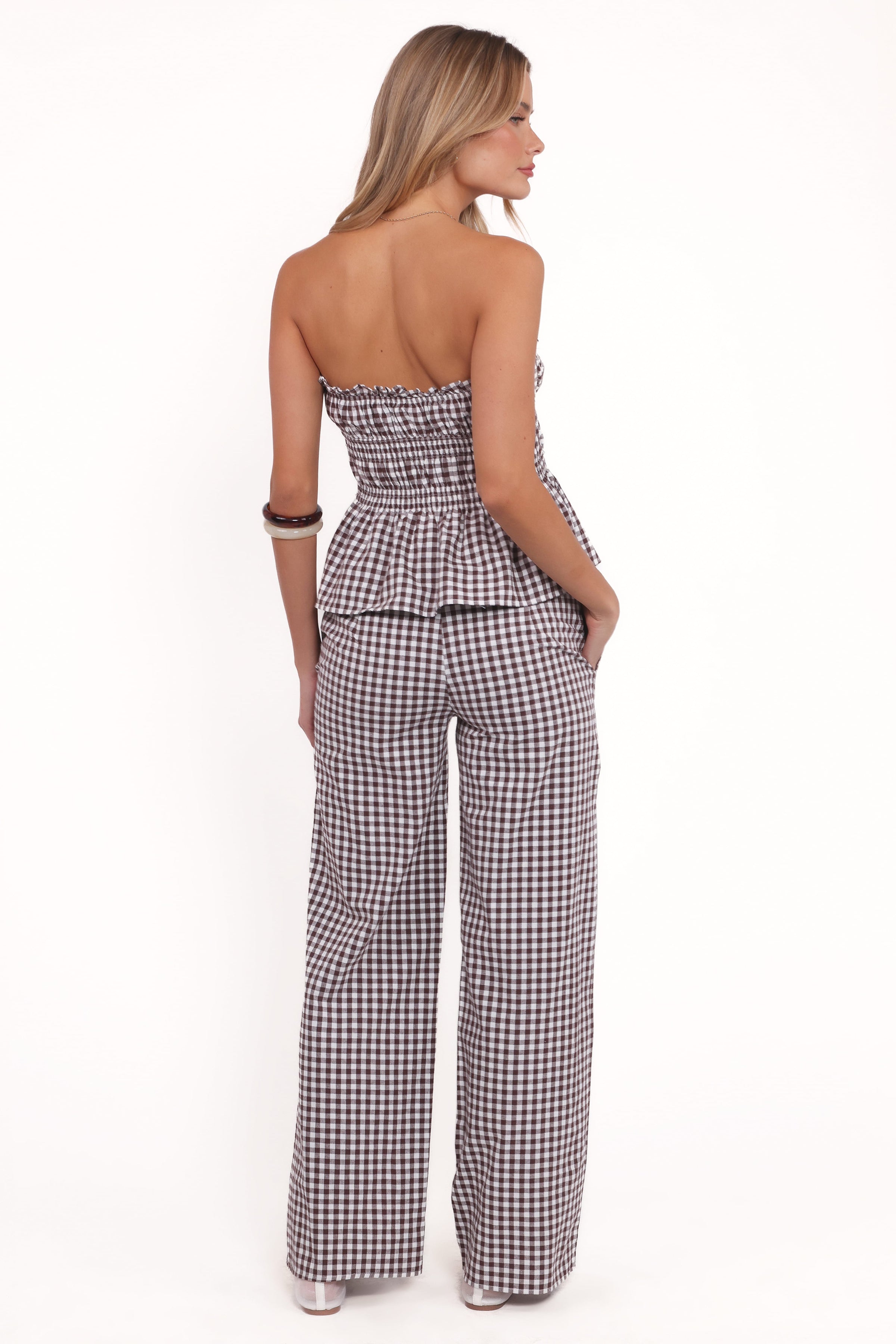 Petal and Pup USA BOTTOMS Abbott Pants - Brown Gingham