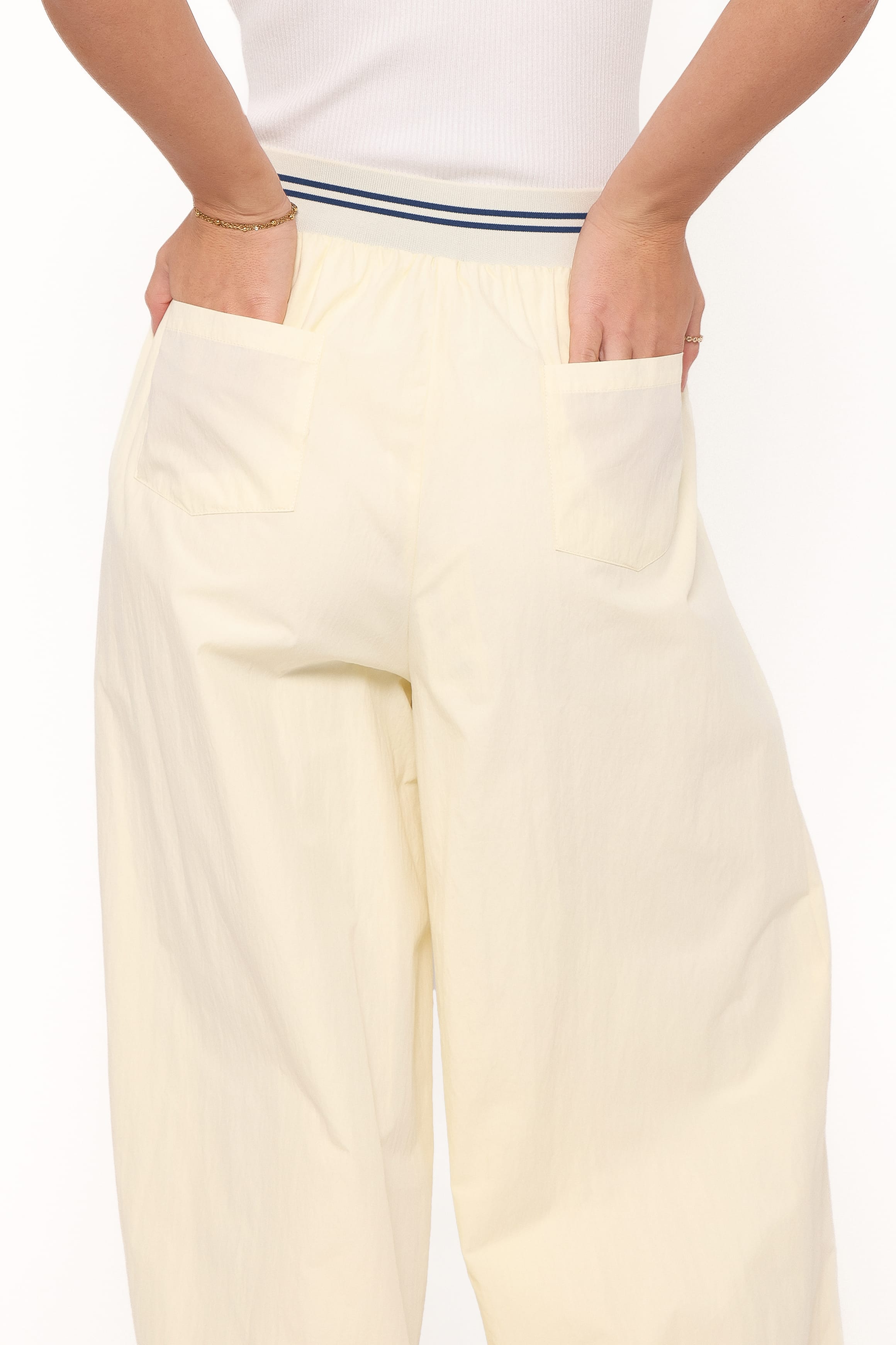 Petal and Pup USA BOTTOMS Adam Wide Leg Pant - Pale Yellow