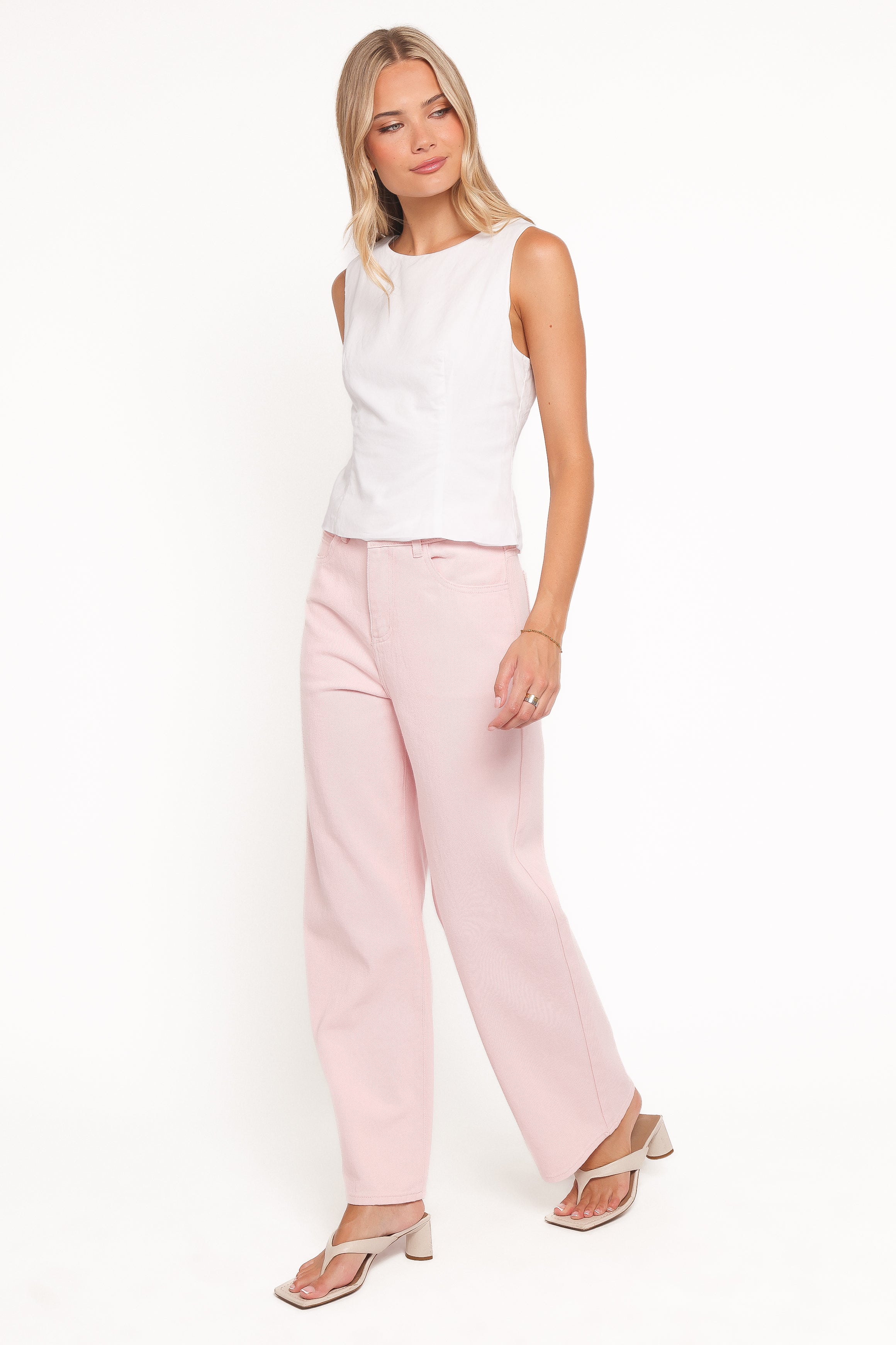 Petal and Pup USA BOTTOMS Ailis Wide Leg Jean - Dusty Pink
