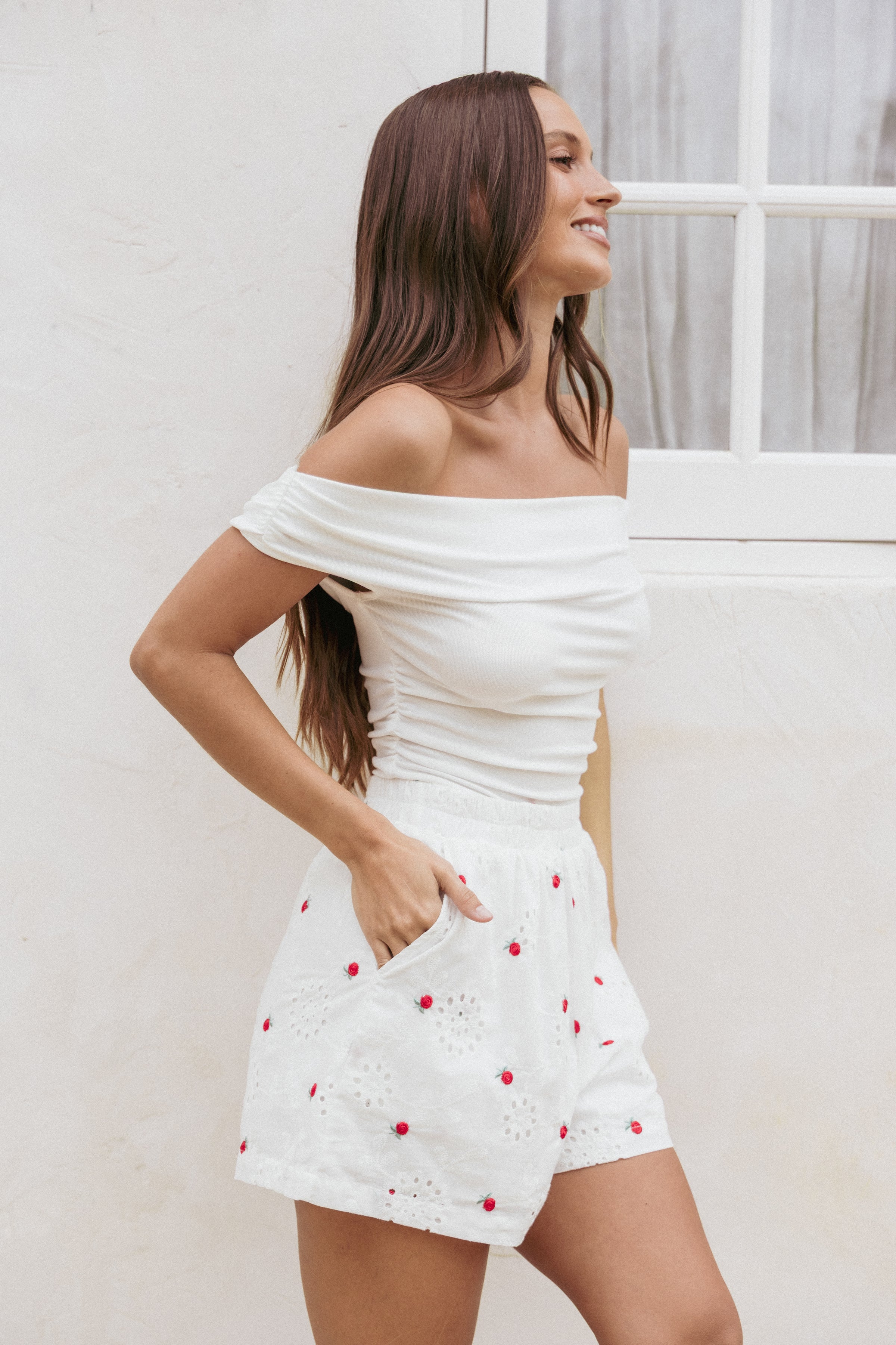 Petal and Pup USA BOTTOMS Aisha Shorts - White