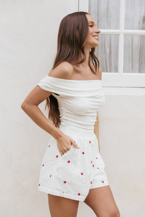 Petal and Pup USA BOTTOMS Aisha Shorts - White