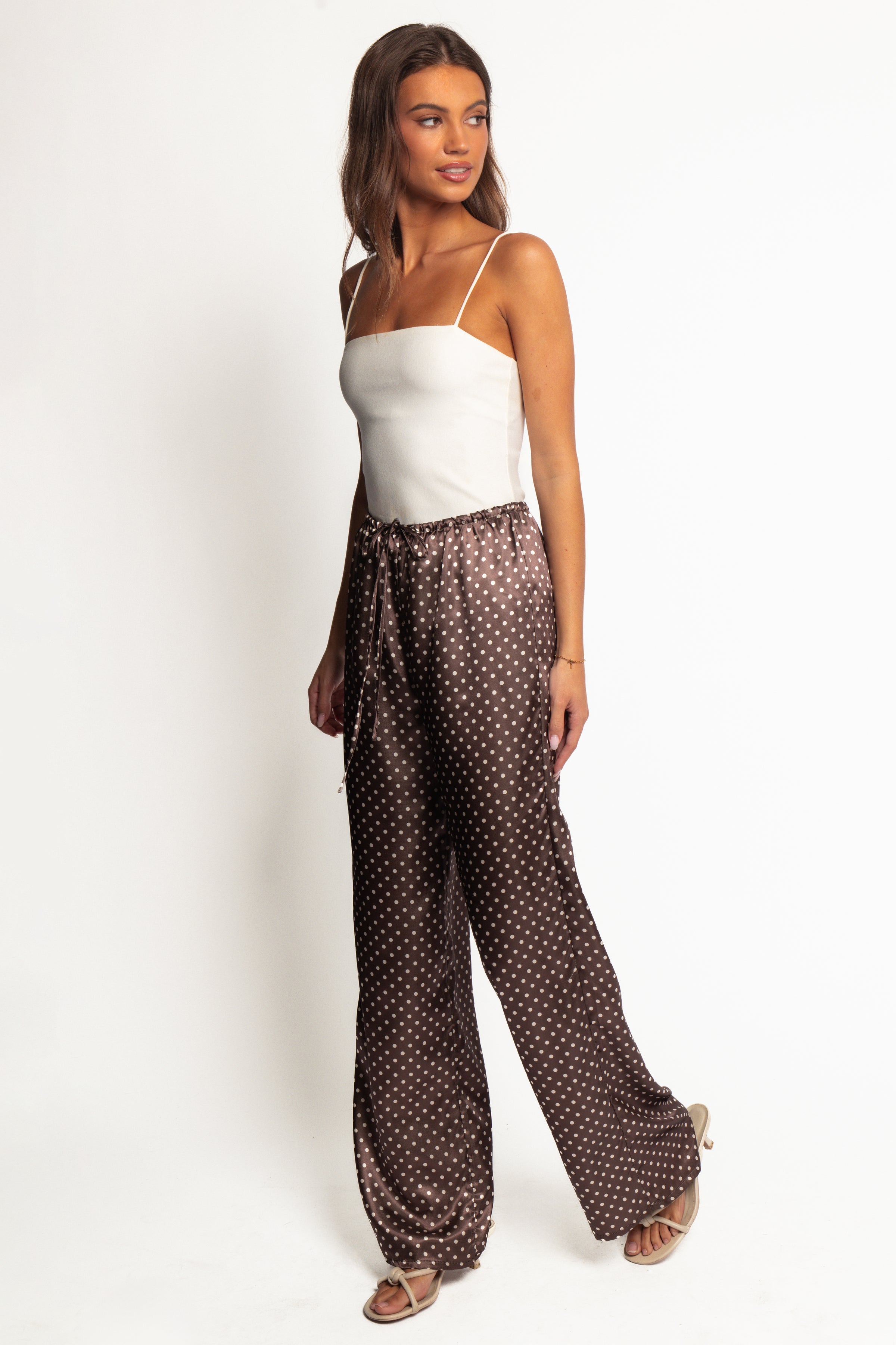 Petal and Pup USA BOTTOMS Alima Pants - Brown Polka Dot