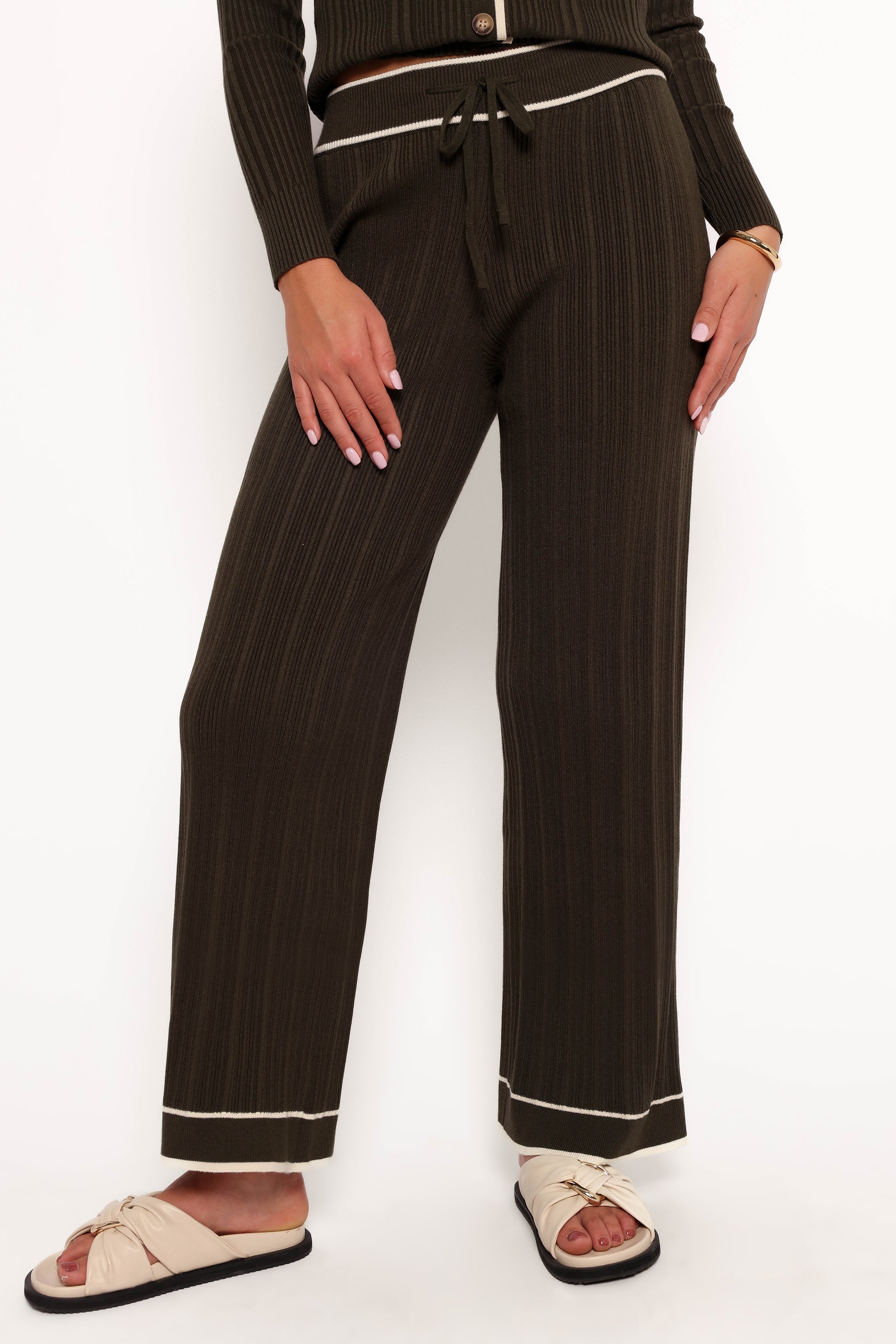 Petal and Pup USA BOTTOMS Alondra Knit Pant - Olive