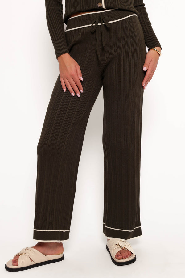 Petal and Pup USA BOTTOMS Alondra Knit Pant - Olive