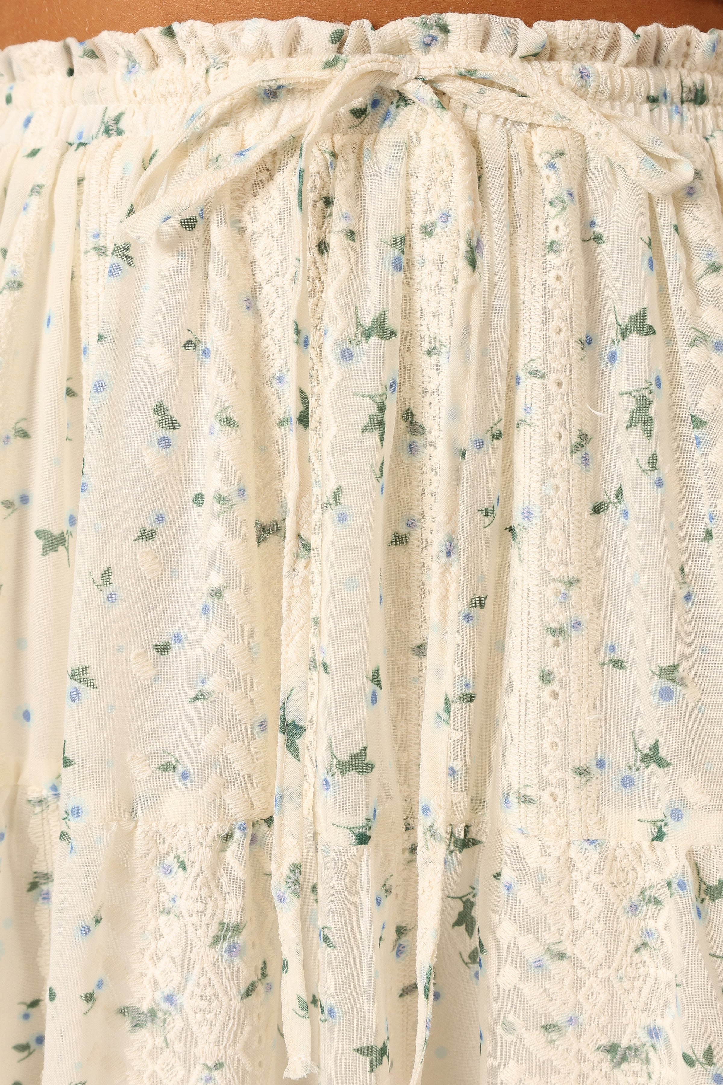 Petal and Pup USA BOTTOMS Amberlyn Maxi Skirt - Blue Floral