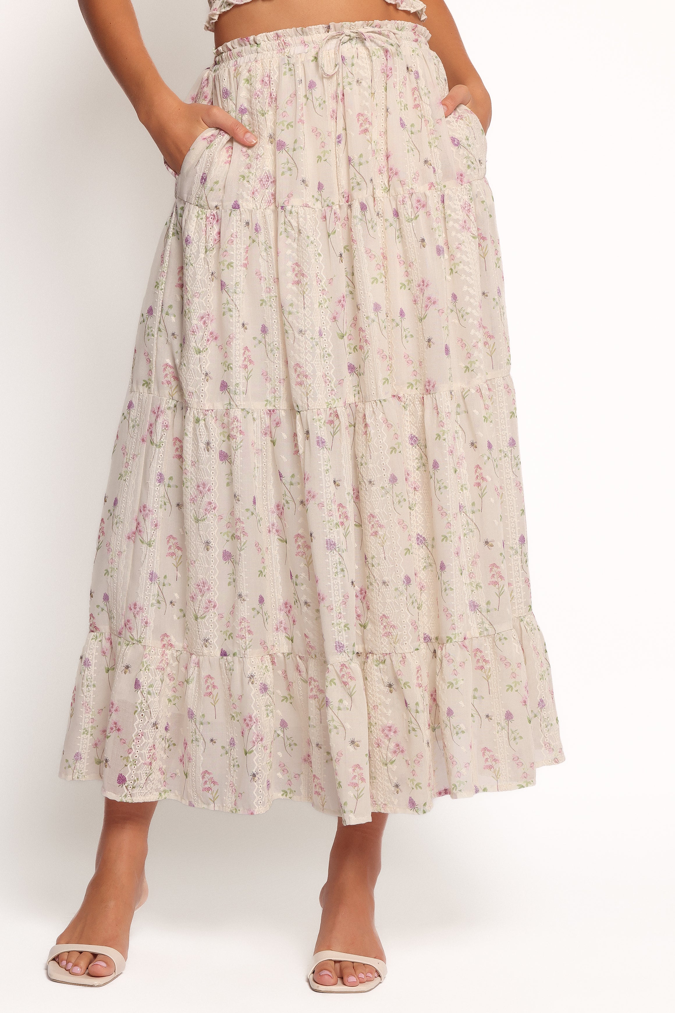 Petal and Pup USA BOTTOMS Amberlyn Maxi Skirt - Pink Floral