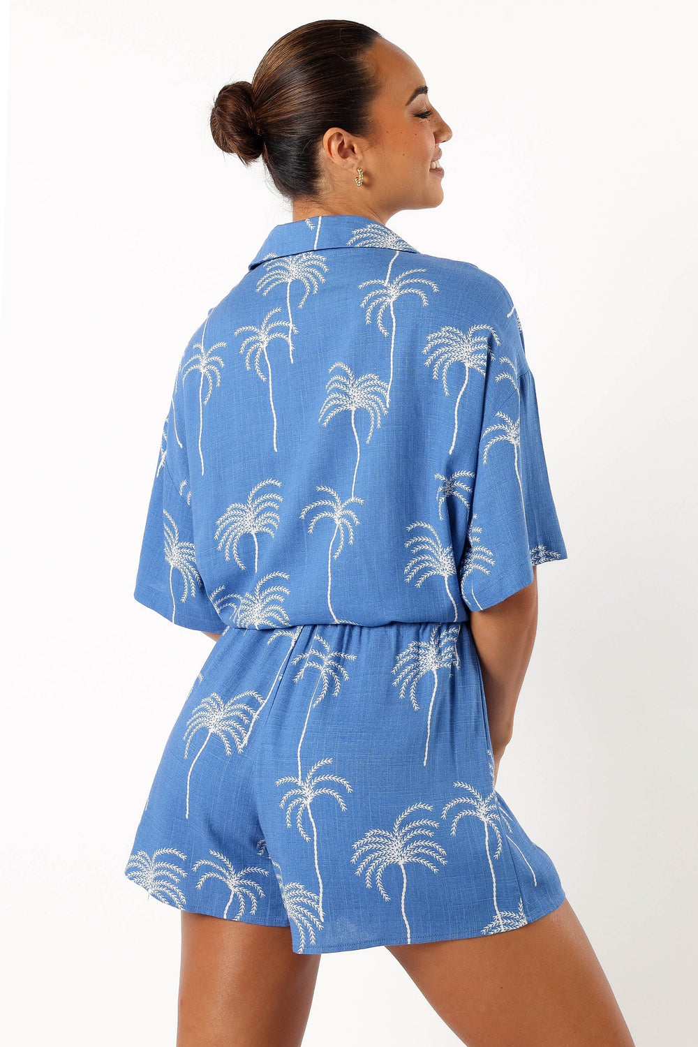 Amira Shorts - Blue Palm Print - Petal & Pup USA