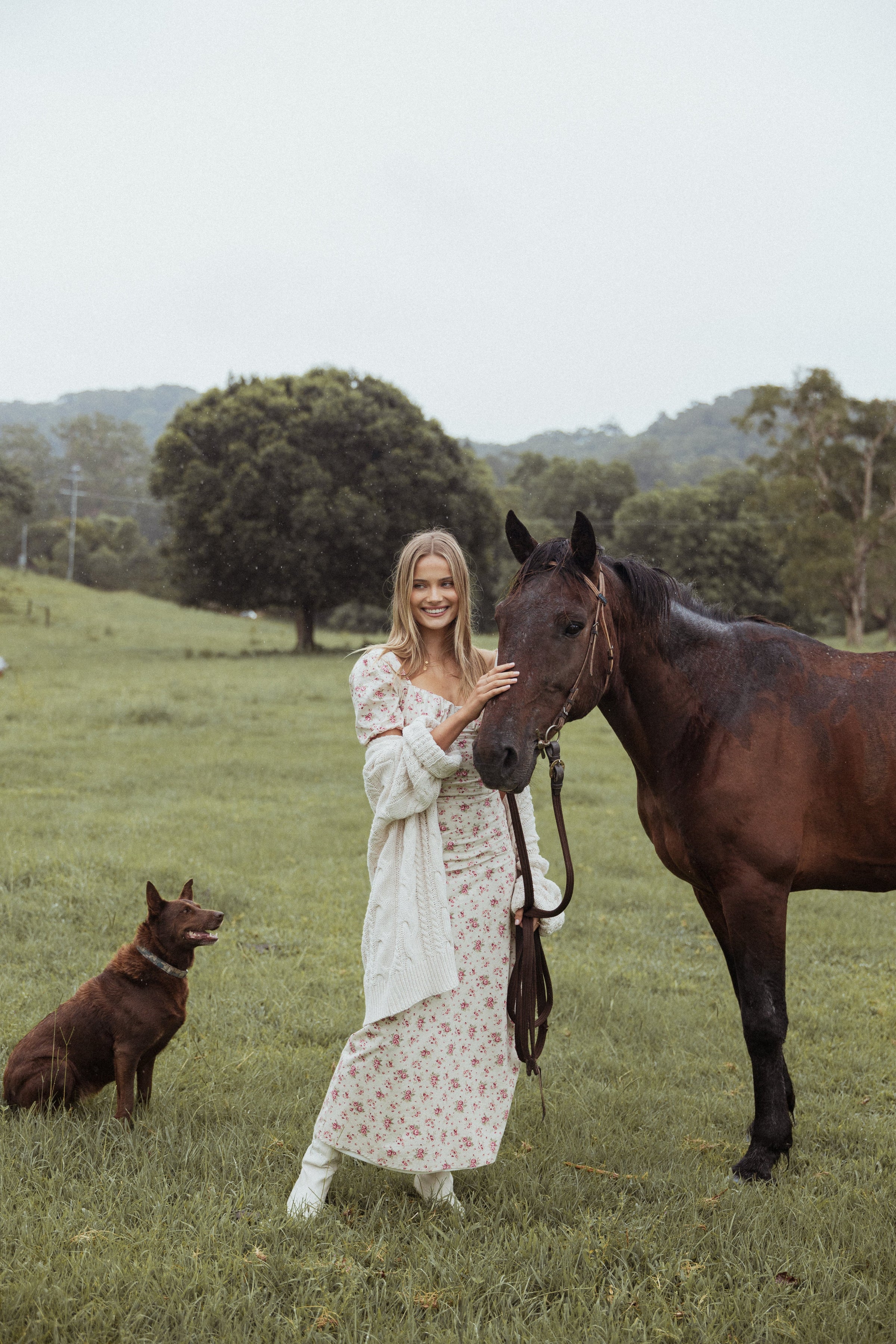 Petal and Pup USA BOTTOMS Annly Maxi Skirt - Red Floral