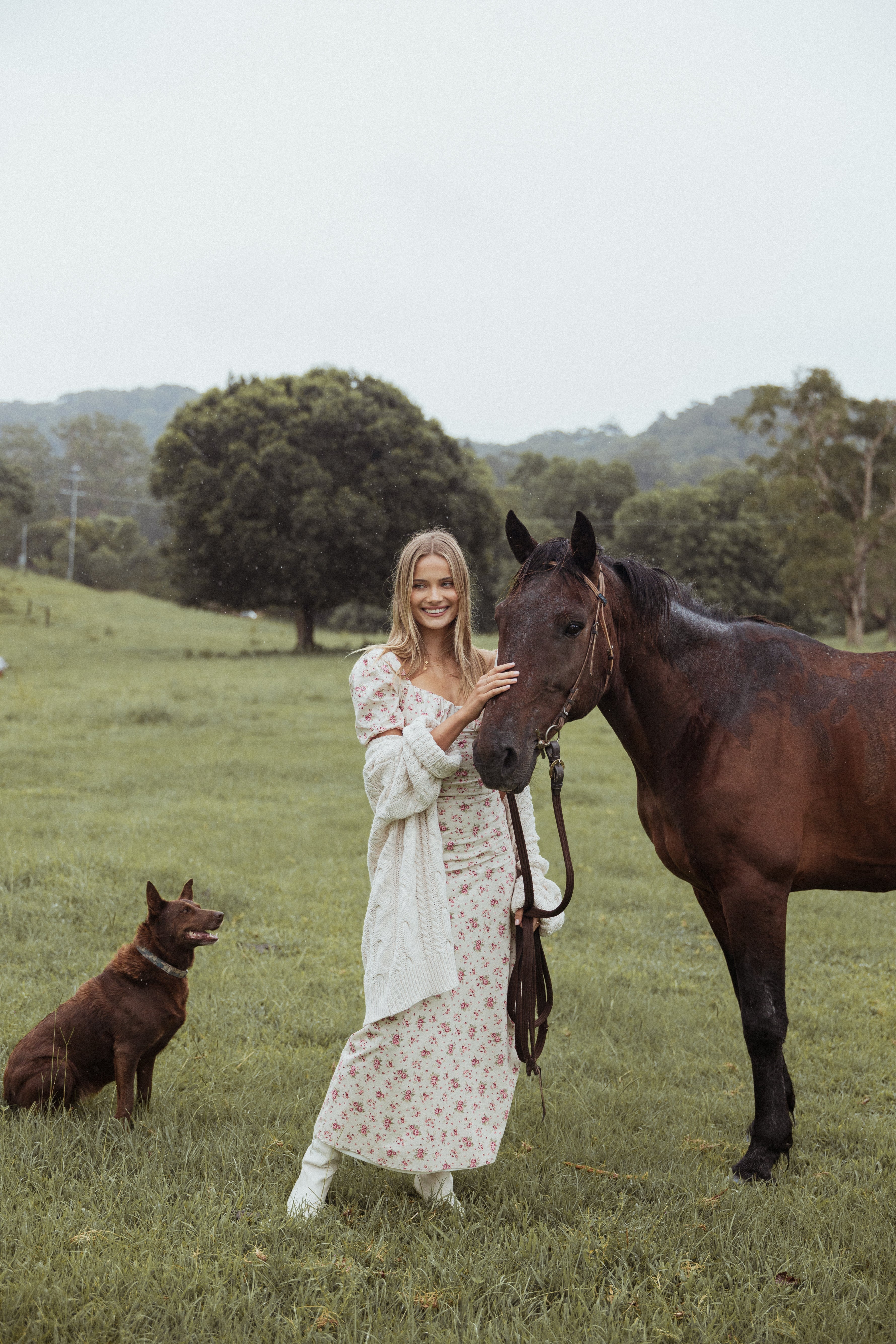 Petal and Pup USA BOTTOMS Annly Maxi Skirt - Red Floral