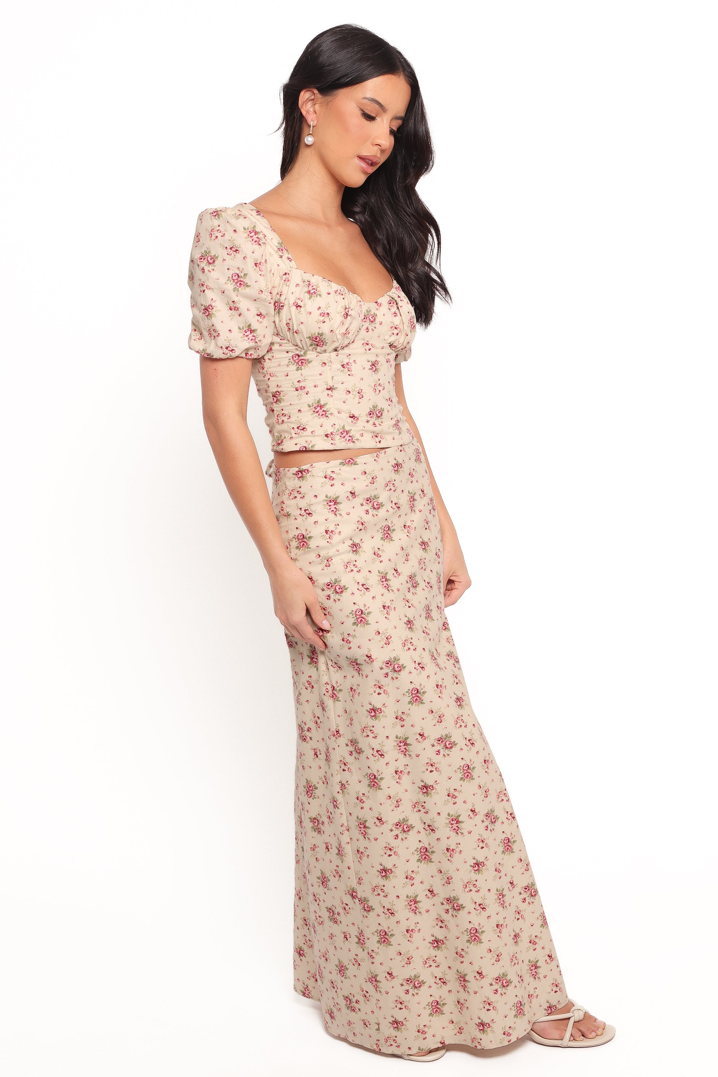 Petal and Pup USA BOTTOMS Annly Maxi Skirt - Red Floral