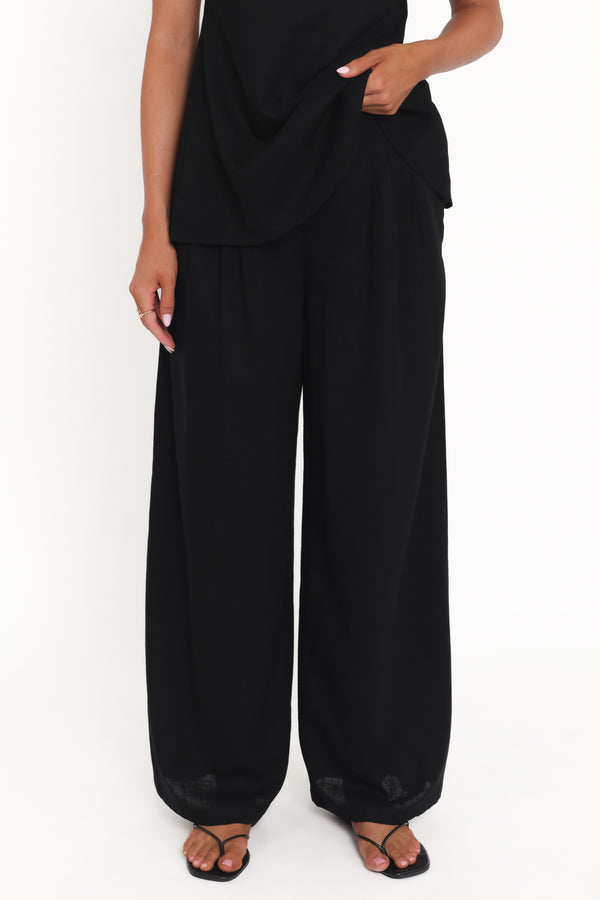 Petal and Pup USA BOTTOMS Arles Wide Leg Pants - Black