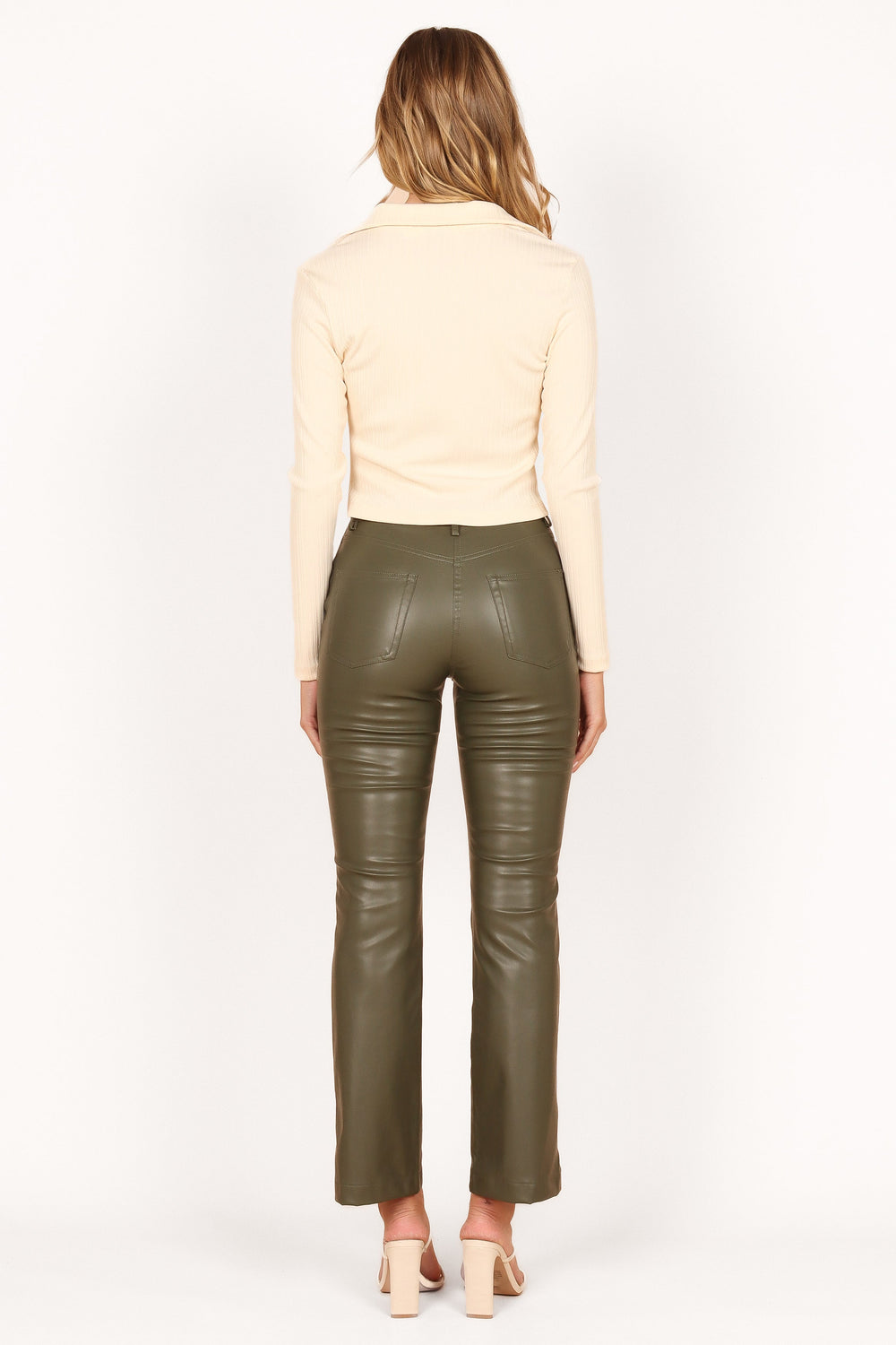 Ashley Faux Leather Pants - Olive - Petal & Pup USA