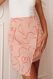 Petal and Pup USA BOTTOMS Avery Mini Skirt - Pink Swirl