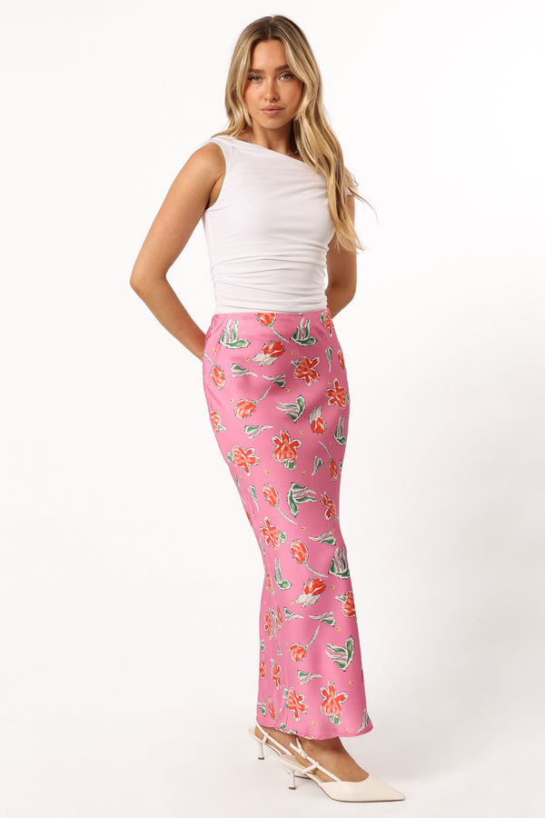 Petal and Pup USA BOTTOMS Azara Midi Skirt - Pink