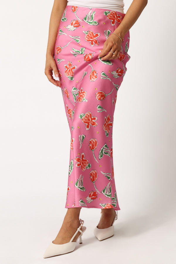 Petal and Pup USA BOTTOMS Azara Midi Skirt - Pink